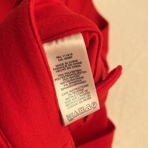 Michael Kors red skinny stretch 5 pocket ponte knit pants - Picture 5 of 11